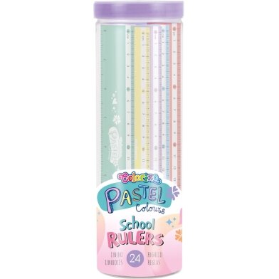 Liniuotė COLORINO Pastel, 20 cm, plastikinė, pastelinių spalvų Liniuotė COLORINO Pastel, 20 cm, plastikinė, pastelinių spalvų