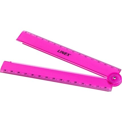 Liniuotė LINEX Folden 15/30 cm, rožinė 1