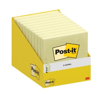 Lipnūs lapeliai Post-it®,Z-Notes76x 76 mm, 100 lapelių, kanarėlės geltona 1 Lipnūs lapeliai Post-it®,Z-Notes76x 76 mm, 100 lapelių, kanarėlės geltona 1