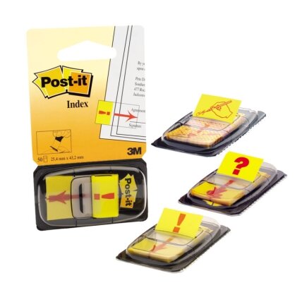 Lipnūs žymekliai POST-IT Parašas, 25,4 x 43,2 mm, 50 lapelių Lipnūs žymekliai POST-IT Parašas, 25,4 x 43,2 mm, 50 lapelių