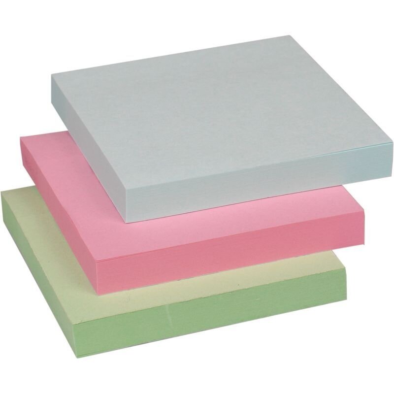 Lipnūs lapeliai  Centrum, 76x76mm 100 lapelių, pastelinės spalvos 1