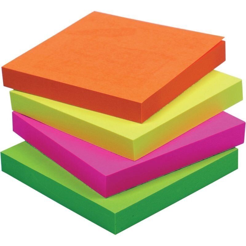 Lipnūs lapeliai Centrum ,76x76mm, 80 lapelių, neoninės spalvos 1