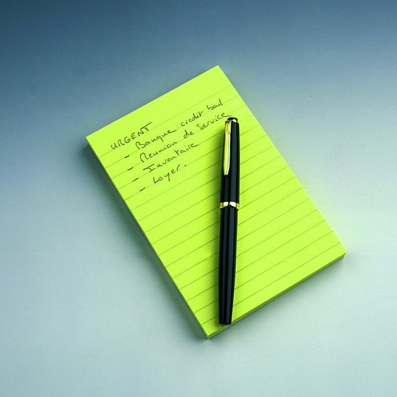 Lipnūs lapeliai POST-IT, 102 x 152 mm, 100 lapelių, linijomis, geltona 1 Lipnūs lapeliai POST-IT, 102 x 152 mm, 100 lapelių, linijomis, geltona 1