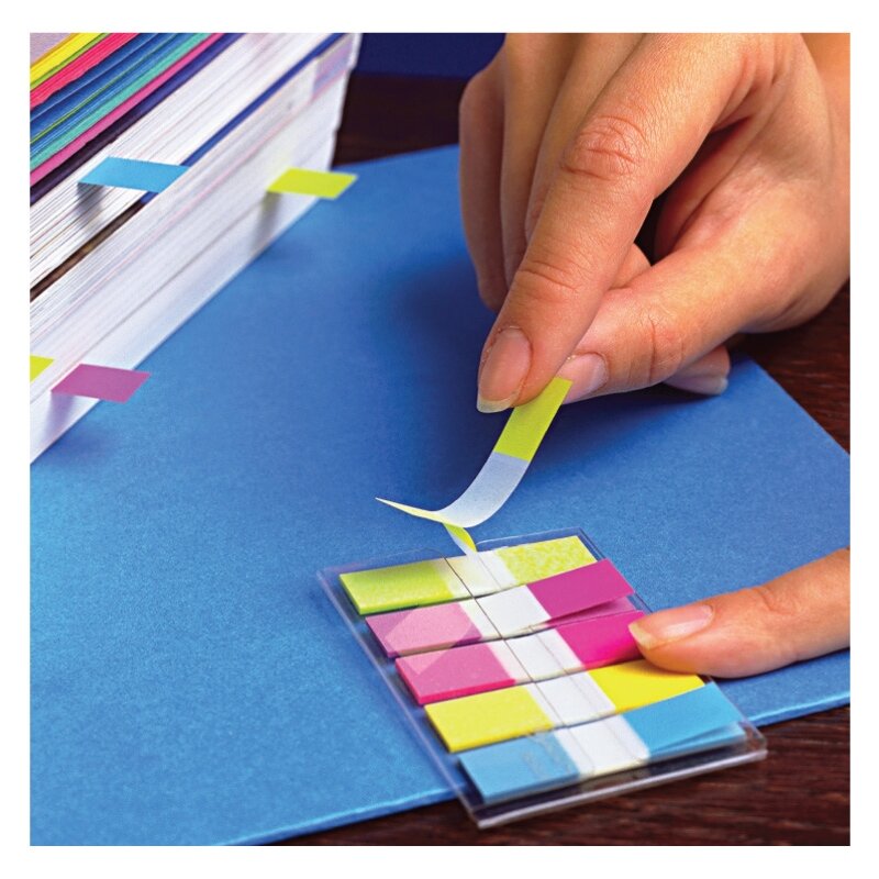 Lipnūs žymekliai POST-IT, 11,9x43,2 mm, 5 spalvos 1
