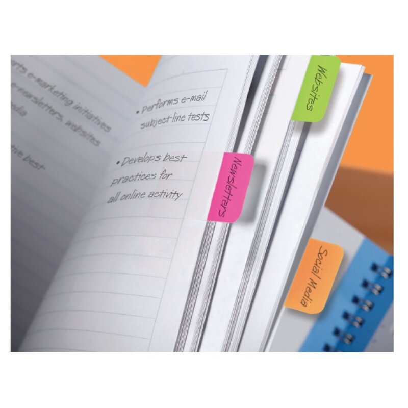 Lipnūs žymekliai POST-IT, 25,4 x 38 mm, 3 spalvos 1 Lipnūs žymekliai POST-IT, 25,4 x 38 mm, 3 spalvos 1
