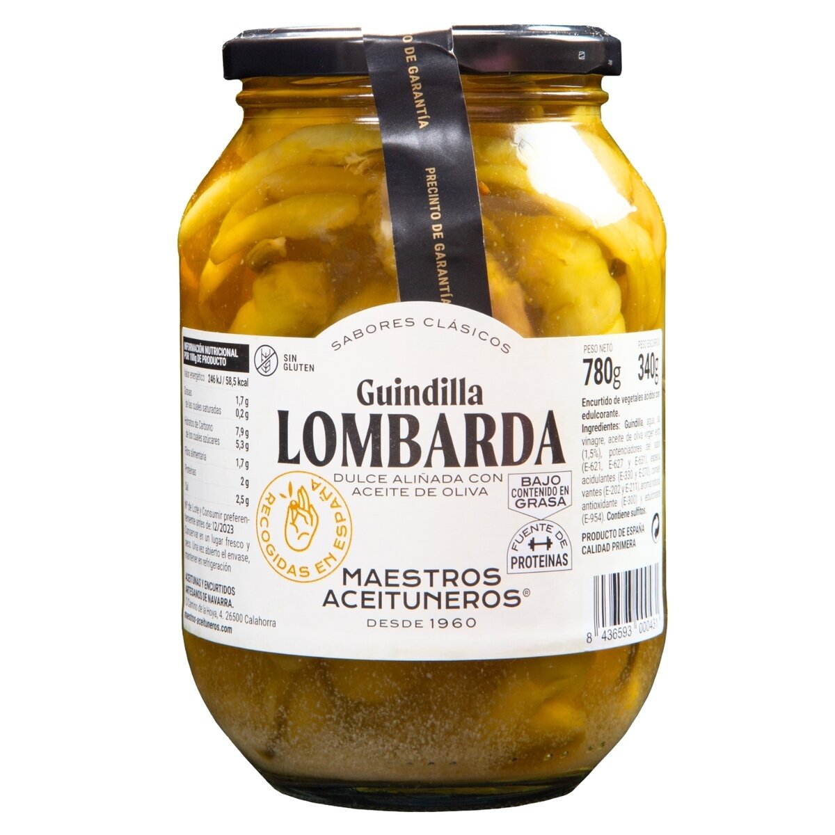 Lombarda žalieji čili pipirai Guindilla MAESTROS ACEITUNEROS, saldžame marinate, 780/340 g Lombarda žalieji čili pipirai Guindilla MAESTROS ACEITUNEROS, saldžame marinate, 780/340 g