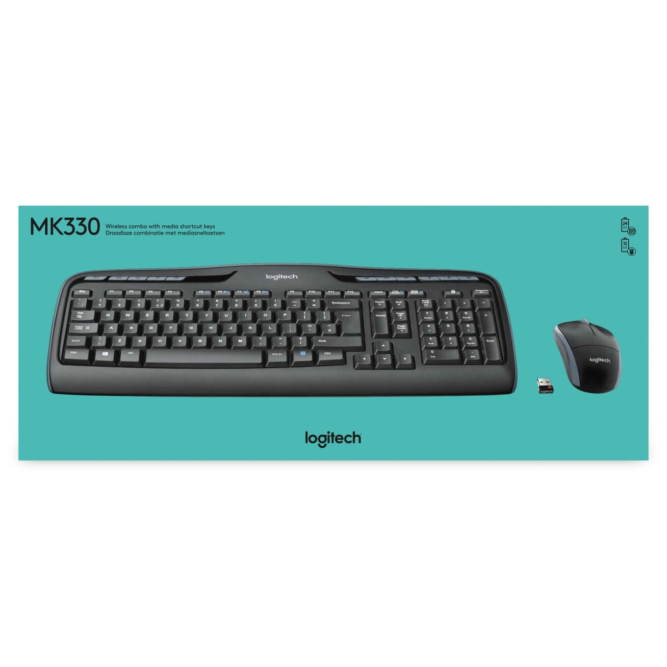 Logitech Mouse and keyboard set 920-003989 / MK330 Black 2