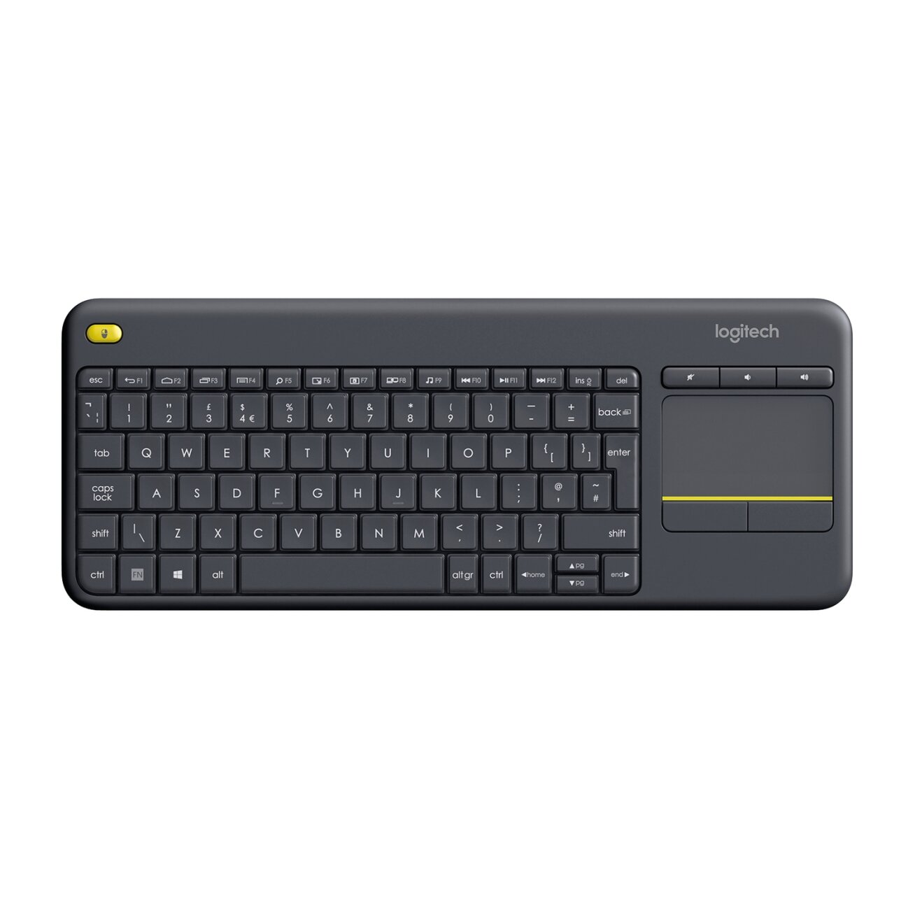 LOGITECH Wireless Touch Keyboard k400 Plus - INT BLACK 2 LOGITECH Wireless Touch Keyboard k400 Plus - INT BLACK 2