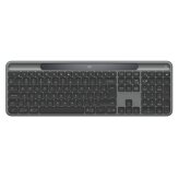 Logitech Signature Slim Solar+ K980 Belaidė klaviatūra, RF Wireless+Bluetooth, US Int, Graphite Logitech Signature Slim Solar+ K980 Belaidė klaviatūra, RF Wireless+Bluetooth, US Int, Graphite