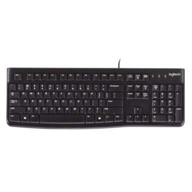 Logitech K120 Laidinė klaviatūra USB-A US Int, Juoda Logitech K120 Laidinė klaviatūra USB-A US Int, Juoda