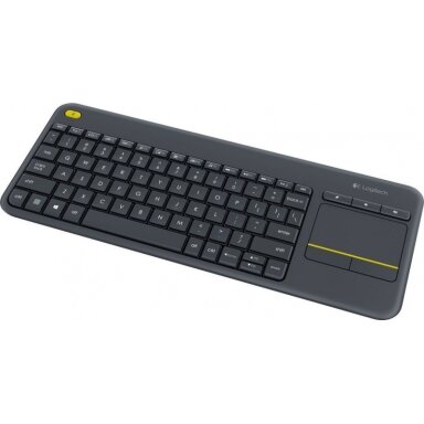 Logitech K400 Plus Touch Belaidė klaviatūra, RF Wireless, US, Juoda Logitech K400 Plus Touch Belaidė klaviatūra, RF Wireless, US, Juoda