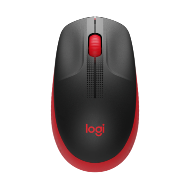 Logitech M190 Full-Size Belaidė pelė, RF Wireless, 1000 DPI, Raudona