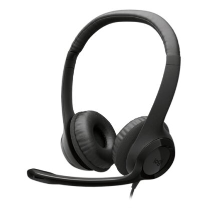 Logitech H390 Laidinės ausinės, USB-C, Juoda