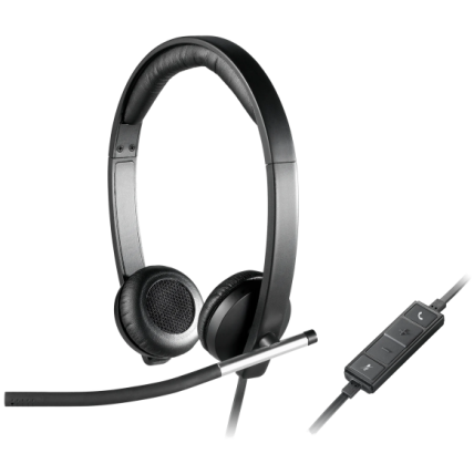 Logitech H650e Stereo Laidinės ausinės USB-A, Juoda Logitech H650e Stereo Laidinės ausinės USB-A, Juoda