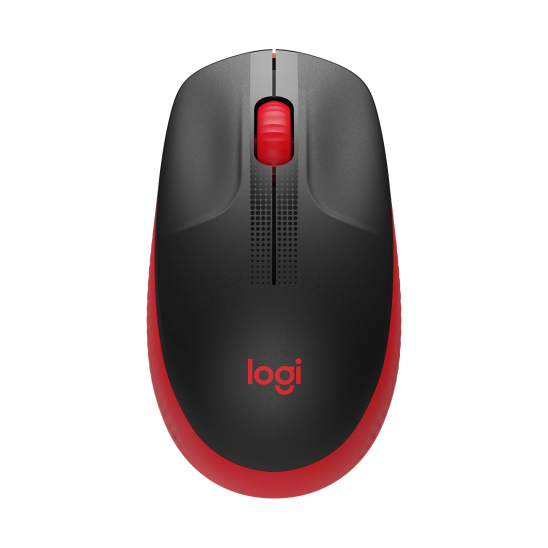 Logitech M190 Full-Size Belaidė pelė, RF Wireless, 1000 DPI, Raudona