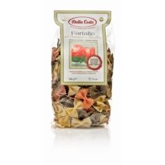 Makaronai kaspinėliai su pomidorais ir bazilikais, spalvoti, 500 g