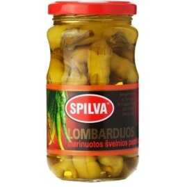 Marinuoti Lombardijos pipirai SPILVA, švelnūs, 300g/150g