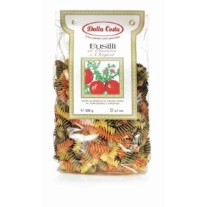 Makaronai DALLA COSTA, fusilli su pomidorais ir raudonėliu, spalvoti, 500 g Makaronai DALLA COSTA, fusilli su pomidorais ir raudonėliu, spalvoti, 500 g
