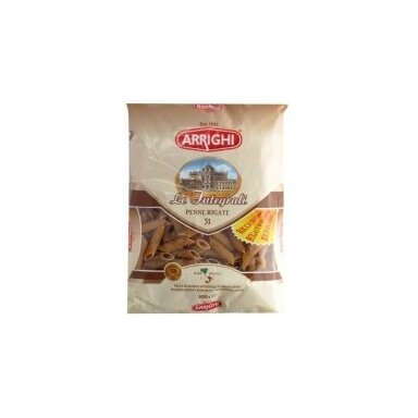 Makaronai ARRIGHI, pilno grūdo, penne rigate, 500 g