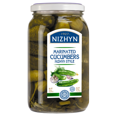 Marinuoti agurkėliai NEZHIN, 920 g Marinuoti agurkėliai NEZHIN, 920 g