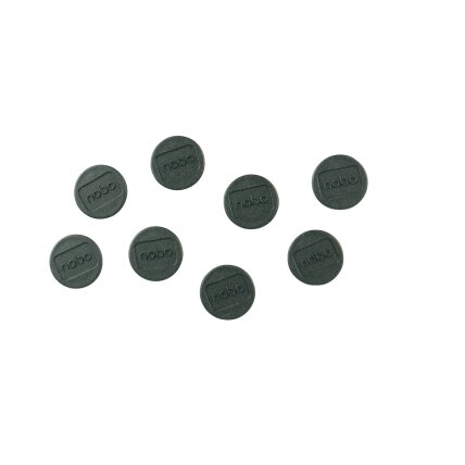 Magnetai NOBO, 20 mm, 8 vnt., juoda sp. Magnetai NOBO, 20 mm, 8 vnt., juoda sp.