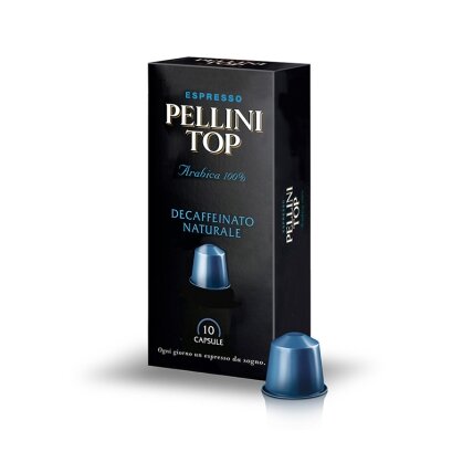 Maltos kavos kapsulės PELLINI TOP Decaffeina, 50 g (10x5g), 10 vnt./pak. Maltos kavos kapsulės PELLINI TOP Decaffeina, 50 g (10x5g), 10 vnt./pak.