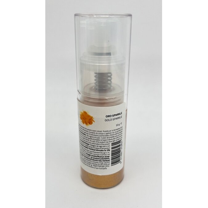 Maistiniai purškiami dažai PUMP SPRAY POWDER, auksinės spalvos, 10 g