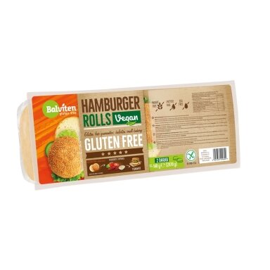 Mėsainių bandelės BALVITEN GLUTEN FREE, veganiška, 2x70 g Mėsainių bandelės BALVITEN GLUTEN FREE, veganiška, 2x70 g
