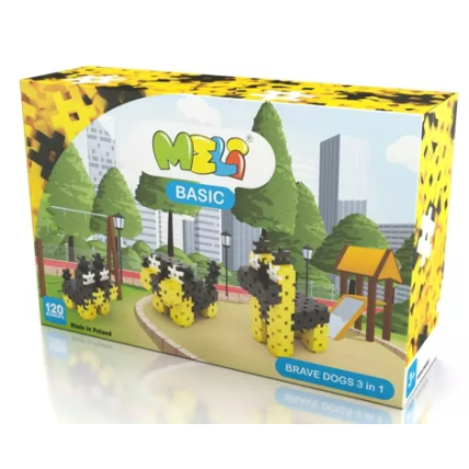 Meli konstruktorius Drąsūs šuniukai 3in1 Meli konstruktorius Drąsūs šuniukai 3in1