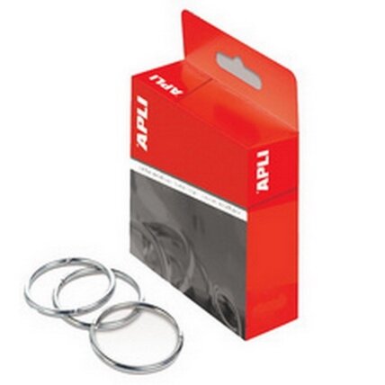 Metaliniai žiedai raktams APLI, diametras - 25 mm, (pak. -20 vnt.) Metaliniai žiedai raktams APLI, diametras - 25 mm, (pak. -20 vnt.)