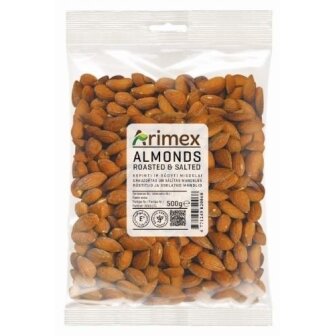 Migdolų riešutai  ARIMEX, kepinti ir sūdyti, 500 g