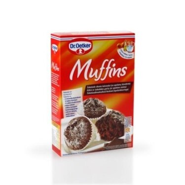 Miltinis mišinys šokoladiniams keksiukams (su apelsinų žievelėmis) DR OETKER, 335 g Miltinis mišinys šokoladiniams keksiukams (su apelsinų žievelėmis) DR OETKER, 335 g