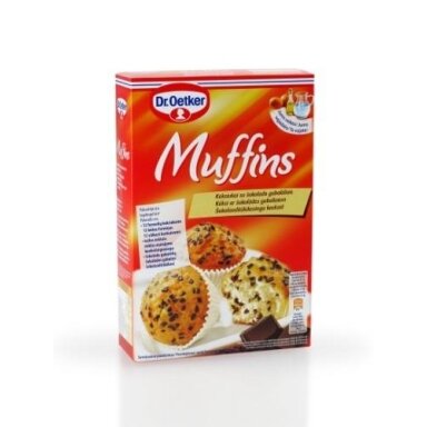 Miltų mišinys DR. OETKER, keksiukams su šokolado gabalėliais, 300g