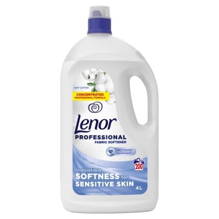 Minkštiklis LENOR Professional, Soft Cotton, 4l, 200 skalbimų Minkštiklis LENOR Professional, Soft Cotton, 4l, 200 skalbimų