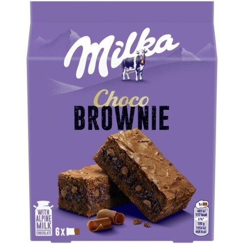 Minkšti pyragaičiai su šokoladu MILKA Choco Brownie, 150 g