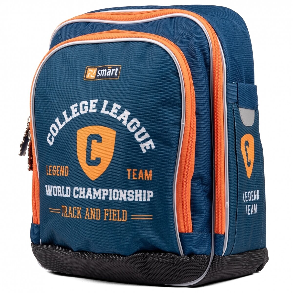 Mokyklinė kuprinė SMART H-55 "College League", mėlyna 1 Mokyklinė kuprinė SMART H-55 "College League", mėlyna 1