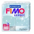 Modelinas FIMO EFFECT, 57 g, su blizgučiais, sidabrinė sp.