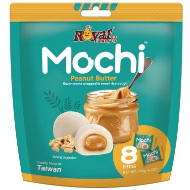 Močiai ROYAL FAMILY, žemės riešutų sviesto skonio, 120 g Močiai ROYAL FAMILY, žemės riešutų sviesto skonio, 120 g