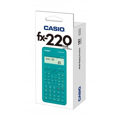 Mokslinis skaičiuotuvas CASIO FX-220 PLUS II, 78 x 155 x 19.5 mm 1