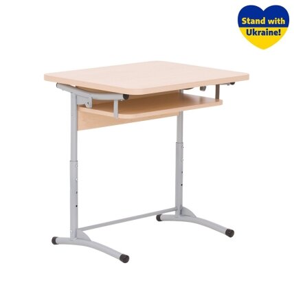 Mokyklinis stalas NOWY STYL, E-172/1 ALU, vienvietis Mokyklinis stalas NOWY STYL, E-172/1 ALU, vienvietis