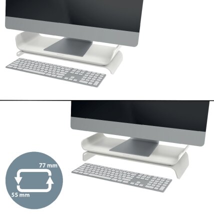 Monitoriaus stovas Leitz Ergo, reguliuojamas, pilkos spalvos 2 Monitoriaus stovas Leitz Ergo, reguliuojamas, pilkos spalvos 2