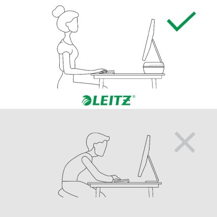 Monitoriaus stovas Leitz Ergo, reguliuojamas, pilkos spalvos 3