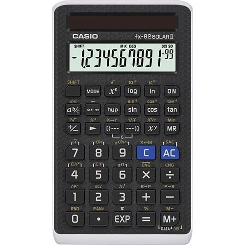 Mokslinis skaičiuotuvas CASIO FX-82Solar II, 19 x 70 x 121 mm Mokslinis skaičiuotuvas CASIO FX-82Solar II, 19 x 70 x 121 mm