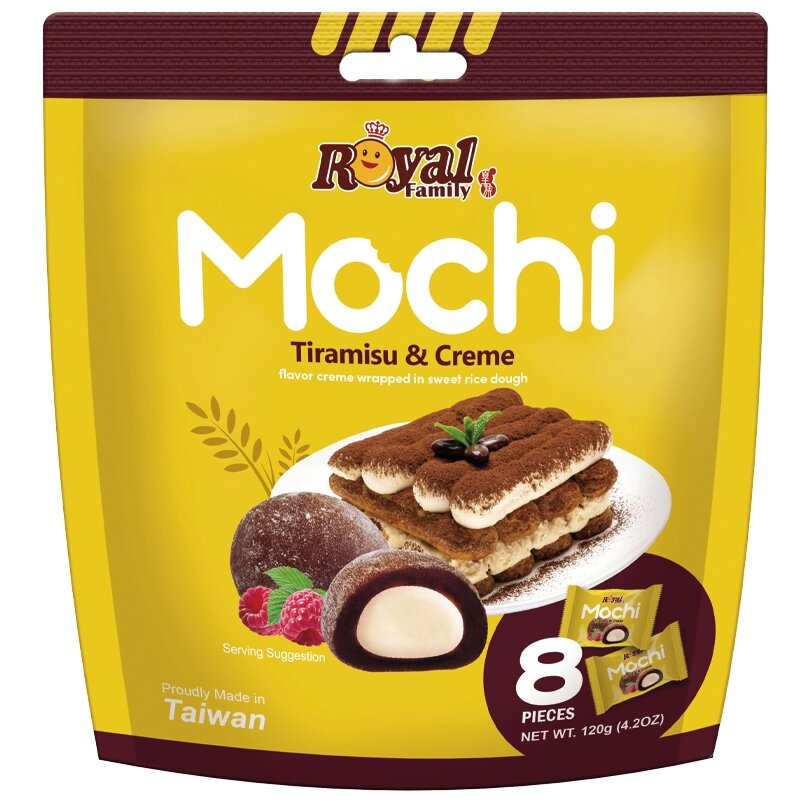 Močiai ROYAL FAMILY, tiramisu skonio, 120 g