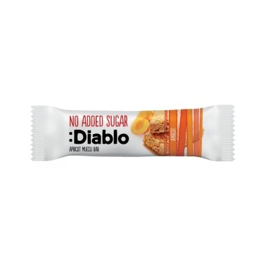 Musli batonėlis su abrikosais, DIABLO, be pridėtinio cukraus, 30g Musli batonėlis su abrikosais, DIABLO, be pridėtinio cukraus, 30g