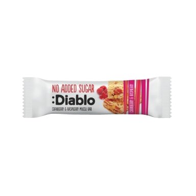 Musli batonėlis su spanguolėmis ir avieitmis, DIABLO, be pridėtinio cukraus, 30g Musli batonėlis su spanguolėmis ir avieitmis, DIABLO, be pridėtinio cukraus, 30g