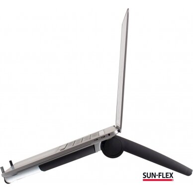 Nešiojamojo kompiuterio stovas SUN-FLEX®GRAVITY STAND, metalinis, juodos/sidabrinės spalvos 3