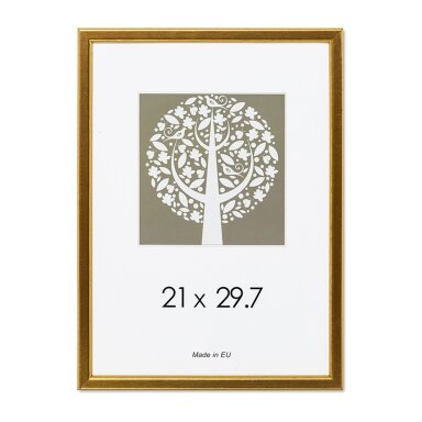 Nuotraukų rėmelis, plastikinis, A4, 21x29,7 cm, aukso sp. Nuotraukų rėmelis, plastikinis, A4, 21x29,7 cm, aukso sp.