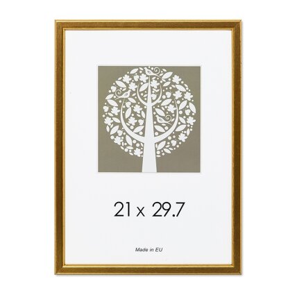 Nuotraukų rėmelis, plastikinis, A4, 21x29,7 cm,  aukso sp. 1