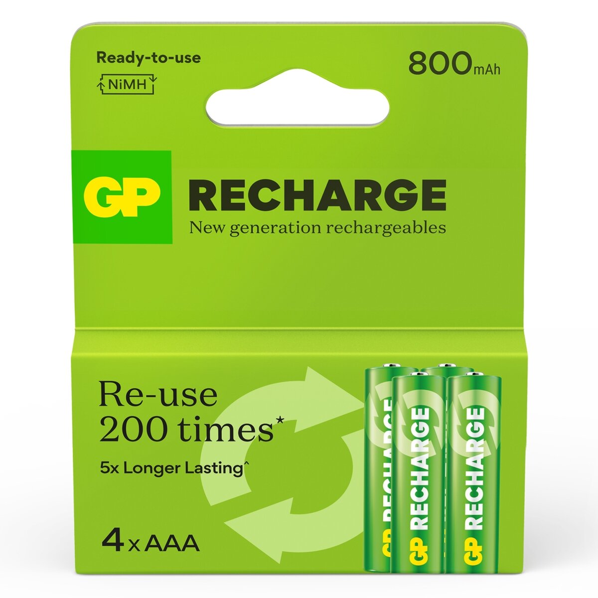 Pakraunama baterija GP Recharge NiMH AAA 800mAh EB4
